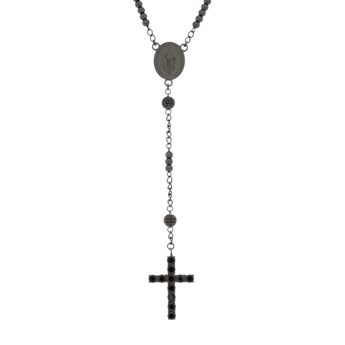 King Ice Our Father Rosary Chain - BLACK